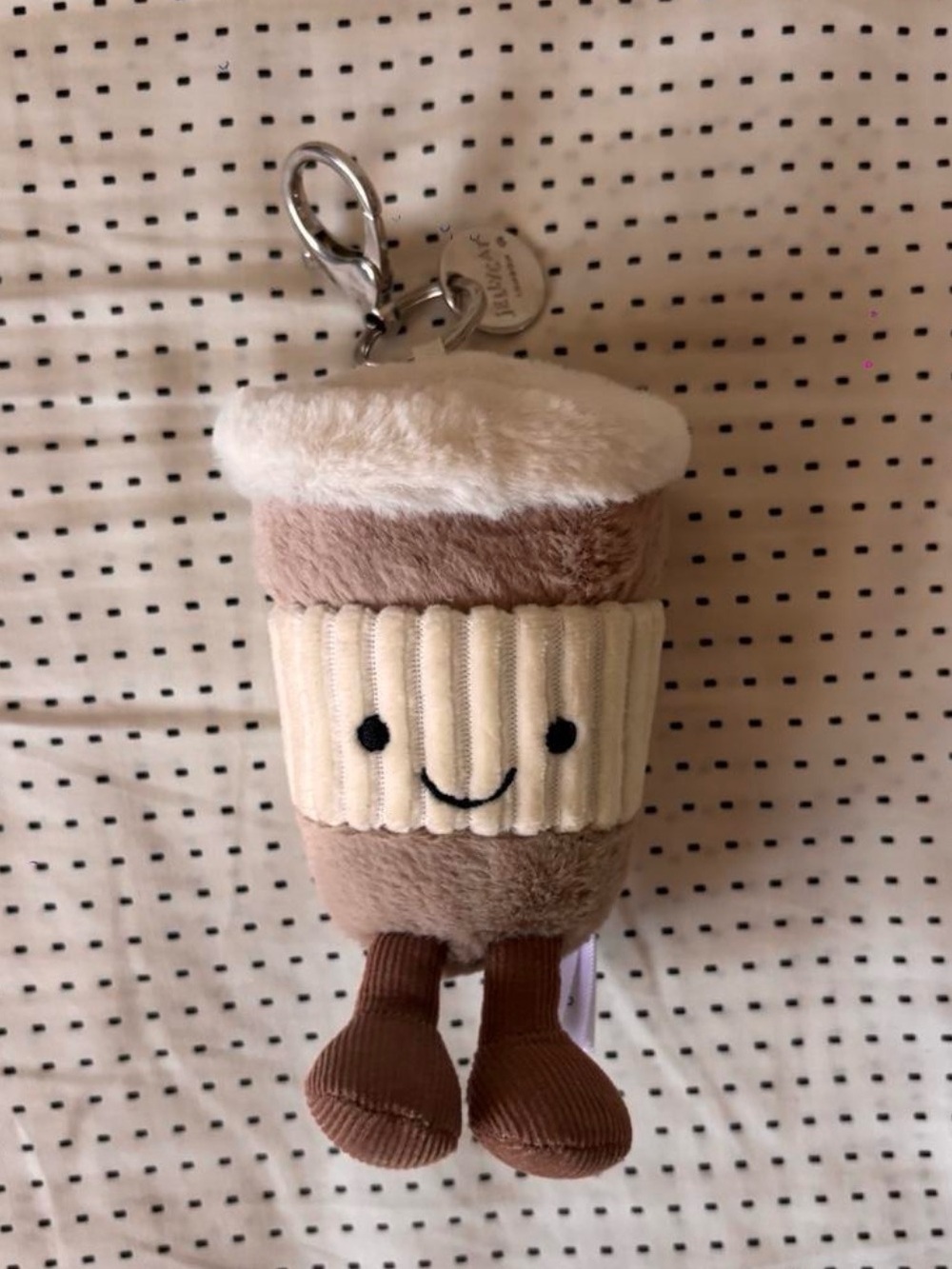 NWOT Jellycat Coffee Cup Keychain